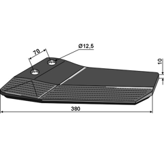 Aile gauche - Blacksteel pour AMAZONE 78400624 adaptable