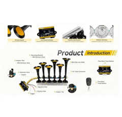 Avertisseur sonore 6 trompettes 36 mélodies 12/24V | TECHNI-POWER