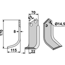Fräsmesser Links 170 x 70 Maletti Nachbau