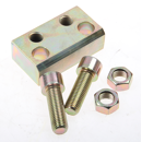 Zwangslenkungsadapter, beidseitig,Farbe metallisch blank    