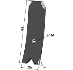 Tôle de guidage 325 mm pour UNIA  AP-85 adaptable