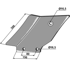 Contre-lame gauche pour sous-soleuse QUIVOGNE SS00015 adaptable