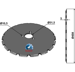 Säscheibe gezahnt 450x5 mm für Sägerät MOORE 600001 Nachbau