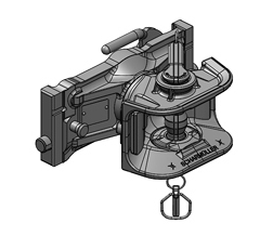 Zugmaul manuell,W= 330 S32, Ø 38 mm Bolzen, CHS, AGCO-Grau, Scharmüller