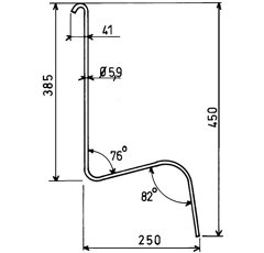 Dent pour faneuse JOHN DEERE VL 1318 adaptable