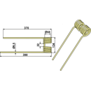 Dent de fenaison gauche pour faneuse KRONE 1530151 adaptable - BlackSteel©