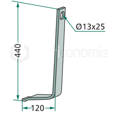 Ressort de renfort 440 x 120 mm pour semoir adaptable