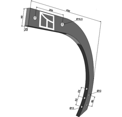 Dent pour cultivateur FARMET 9002430 adaptable - Blacksteel©