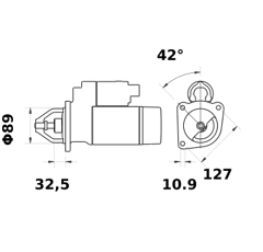 Démarreur MAHLE LETRIKA 12 V - 3,2 kW / MS 148