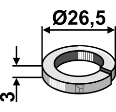 Federscheibe 3x26,5 für Häcksler BOMFORD – Nachbau  