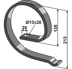 Verstärkungsfeder 45 x 10 mm Nachbau  