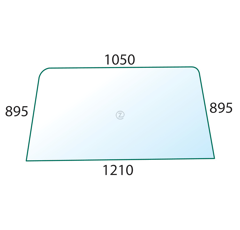 Pare-brise teinté pour tracteur CASE IH 650S33045R1 adaptable