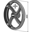 Roue cambridge pour rouleau QUIVOGNE RFT50703 adaptable - BlackSteel©