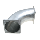 Flanschbogen 8", 90°, verzinkt,beidseitiger Flansch Nachbau
