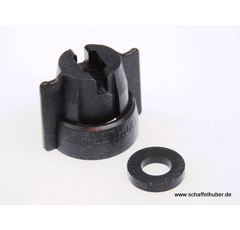 Bajonettmutter Multijet mit Dichtung schwarz Lechler