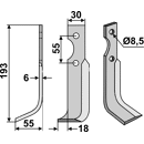 Fräsmesser - links BCS13L BCS Nachbau