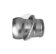 Raccord mâle + manchon cannelé Ø 120 x 120 mm adaptable
