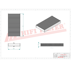 Filtre habitacle adaptable HIFI FILTER SC60153