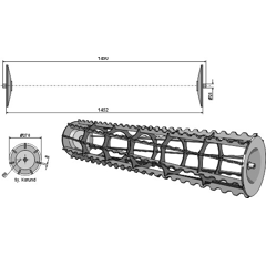 Rouleau cage pour LEMKEN 4230844 adaptable - BlackSteel©