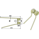 Dent droite de fenaison PZ221 adaptable - BlackSteel©