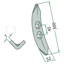 Soc "Ripper" 300 mm pour semoir VÄDERSTAD - SAPHIR 421488 - 504009 adaptable