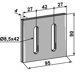 Abstreifer für Packerwalze 51M202 Maschio Nachbau