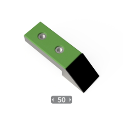 Pointe 2 trous carbure et rechargement AGRISEM 50 mm adaptable