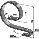Ressort  45 x 12 - 164 mm pour vibroculteur adaptable