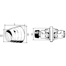 Bol de protecteur grand angle flexo 32x76/27x94 mm | AGRI-POWER