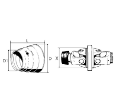 Bol de protecteur grand angle flexo 36x89/32x106 mm | AGRI-POWER