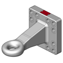 Ringzugöse, Ø 50 mm  160x160 mm, 12-Loch, DIN9678, Schwarz     