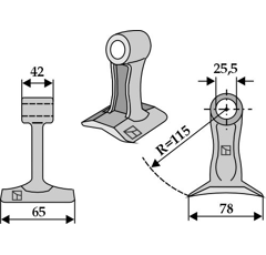 Marteau pour broyeur FERRI 0901141 adaptable