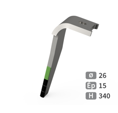 Dent de herse rotative Gauche avec plaquettes carbure, fixation rapide PÖTTINGER 8762.40.020.0 adaptable