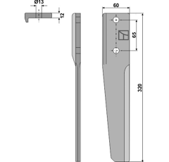 Kreiseleggenzinken links Schmotzer 350x60 Nachbau