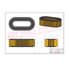 Filtre à air adaptable HIFI FILTER SC40019