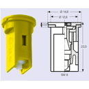 Buse pulvérisateur à injection d'air IDK 90° Jaune - LECHLER