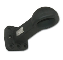 Kugelzugöse Kugel 80,Flanschmaß 110x100 mm, Schwarz  