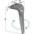 Dent droite 320 mm pour herse rotative MALETTI E030146 adaptable 