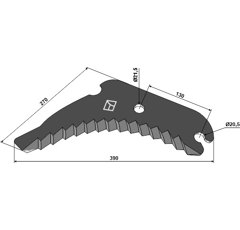 Lame pour presse à balle PÖTTINGER 653320551 adaptable - Blacksteel©