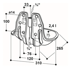 Abreuvoir à double soupape tubulaire 19R MS | SUEVIA