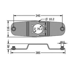 Porte couteau pour faucheuse CLAAS 938597 adaptable