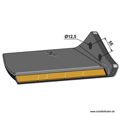 Flügelschar, Hartmetall beschichtet - rechts 101EXT1071 Lemken Nachbau