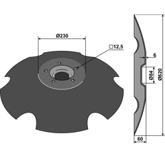 Hohlscheibe, gezahnt 3490467N Lemken by Niaux