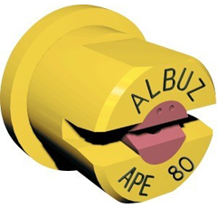 Flachstrahldüse ALBUZ APE APE 80°02 gelb