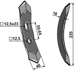 Soc pour cultivateur GREAT PLAINS P03017 adaptable - Blacksteel©