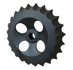 Rueda dentada de fundición Ø 450 mm para rodillo GÜTTLER adaptable