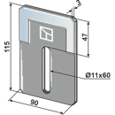 Abstreifer gehärtet für Egge AMAZONE 958742 - Nachbau