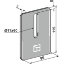 Racloir synthétique pour rouleau packer AMAZONE 6083200 adaptable