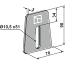 Racloir pour rouleaux packer AMAZONE 952 710 adaptable - Blacksteel©