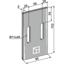 Racloir pour rouleaux packer pour EBERHARDT 300142 adaptable - Blacksteel©